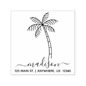 Palm Tree Address Self Inking Stamp Zelfinktende Stempel (Design)