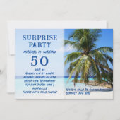 Palm Tree Adult Surprise Verjaardagsfeest Kaart (Voorkant)