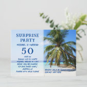 Palm Tree Adult Surprise Verjaardagsfeest Kaart (Staand voorkant)