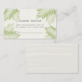 Palm Tree Aloha Baby shower Luier Raffle Ticket Informatiekaartje (Voorkant / Achterkant)