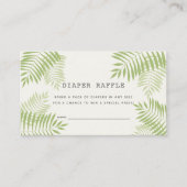 Palm Tree Aloha Baby shower Luier Raffle Ticket Informatiekaartje (Voorkant)