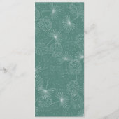 Palm Tree Aqua Beach Wedding Menu (Achterkant)