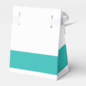 Palm Tree Aqua Bruiloft Favor Box Bedankdoosjes (Achterkant)