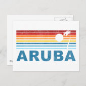 Palm Tree Aruba Briefkaart (Voorkant / Achterkant)