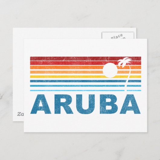Palm Tree Aruba Briefkaart (Voorkant / Achterkant)