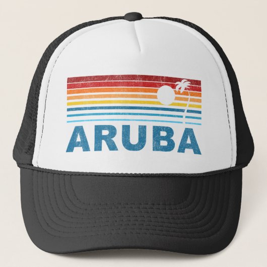 Palm Tree Aruba Trucker Pet (Voorkant)