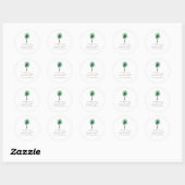 Palm Tree Bachelorette Party Favor Ronde Sticker (Vel)