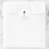 Palm Tree Bachelorette Party Favor Ronde Sticker (Tas)