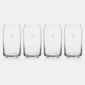 Palm Tree Bachelorette Weekend Gepersonaliseerde N Blikvorm Glas (Achterkant)