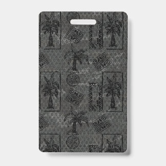 Palm Tree Background Tropical Boho Decor Badge