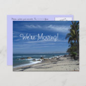 Palm Tree Beach; Adreswijziging Aankondigingskaart (Voorkant / Achterkant)