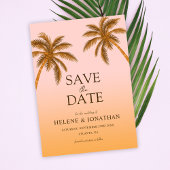 Palm Tree Beach Bestemming Tropische bruiloft Save The Date