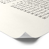 Palm Tree Beach bruiloft 18 tafel zitgrafiek Poster (Hoek)