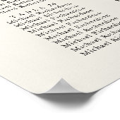 Palm Tree Beach bruiloft 30 tafel zitgrafiek Poster (Hoek)