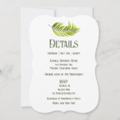 Palm Tree Beach bruiloft bruids douche uitnodiging (Achterkant)