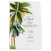 Palm Tree Beach bruiloft Medium Gift Bag Cadeauzakje (Voorkant)