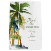 Palm Tree Beach bruiloft Medium Gift Bag Medium Cadeauzakje (Achterkant)