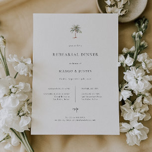 Palm Tree Beach bruiloft repetitie diner Aankondiging