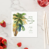 Palm Tree Beach bruiloft servetten (Insitu)
