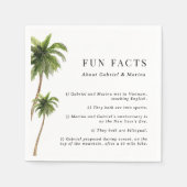Palm Tree Beach Destination 5 Leuke Feiten Trouwen Servet (Voorkant)