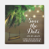 Palm Tree Beach Lights Bewaar de datum magneten (Voorkant)