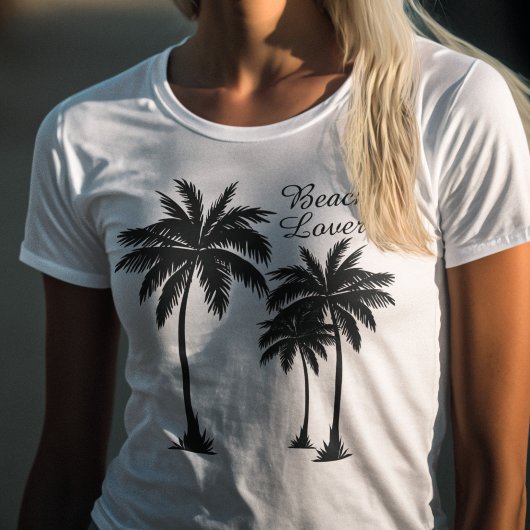 Palm Tree Beach Lover Tropisch T-shirt