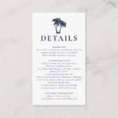 Palm Tree Beach Nautical Navy Bijlage  (Voorkant)