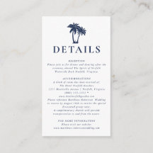 Palm Tree Beach Nautical Navy Bijlage 