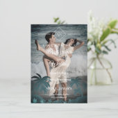 Palm Tree Beach Personalized Photo Engagement (Staand voorkant)