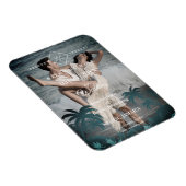 Palm Tree Beach Personalized Photo Verloving Magneet (Rechterzijde)