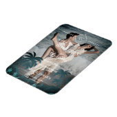 Palm Tree Beach Personalized Photo Verloving Magneet (Linkerzijde)