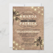 Palm Tree Beach repetitie diner uitnodigingen (Voorkant)