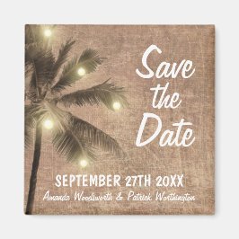 Palm Tree Beach Save the Date Magnets Magneet