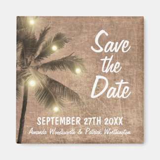  Palm Tree Beach Save the Date Magnets Magneet