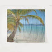 Palm Tree Beach Schilderachtig Oceaan landschap ac Wandkleed (Voorkant (horizontaal))