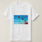 Palm Tree Beach Seashore - Tropical Paradise T-shirt (Design voorkant)