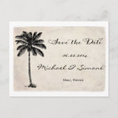 Palm Tree Beach Sla de datum Briefkaart (Voorkant)