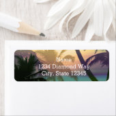 Palm Tree Beach Tropical Heat Summer Address Label (Insitu)