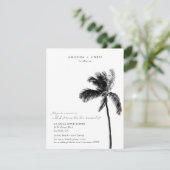 Palm Tree Beach Trouwkamer Block Enclosure Kaart (Staand voorkant)