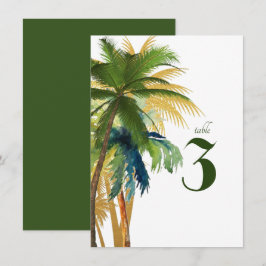 Palm Tree Beach Trouwtafel Nummer