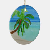 Palm Tree Beach Turquoise Ocean Coastal Ornament (Rechts)