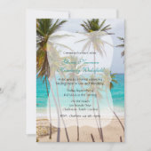 Palm Tree Beach Verplichtingsceremonie Uitnodiging (Voorkant)