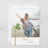 Palm Tree Beach Weddenschap Kaart (Achterkant)