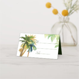 Palm Tree Beach Weddenschap Plaatskaartje