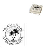 Palm Tree Beach Weddenschap Rubberstempel (Gestempeld)
