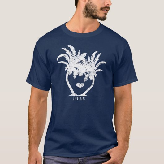 Palm Tree Beach Weddenschap T-shirt (Voorkant)