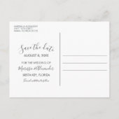 Palm Tree Beach Wedding Bewaar de datums Aankondigingskaart (Achterkant)