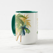 Palm Tree Beach Wedding Favor Mok (Voorkant links)
