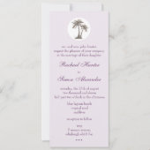 Palm Tree Beach Wedding Invitiation - slim Kaart (Voorkant)