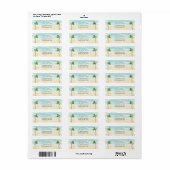 Palm Tree Beach Wedding Return Labels (Full Sheet)